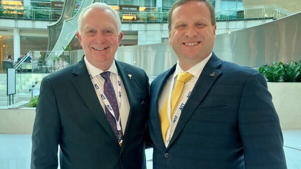 Dr. Keith miller & dr. Jeremy thomas standing together and smiling at camera